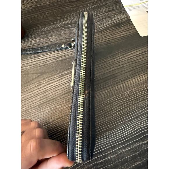 Michael Kors Jet Set Travel Black Continental Long Wallet Wristlet - Picture 5 of 9